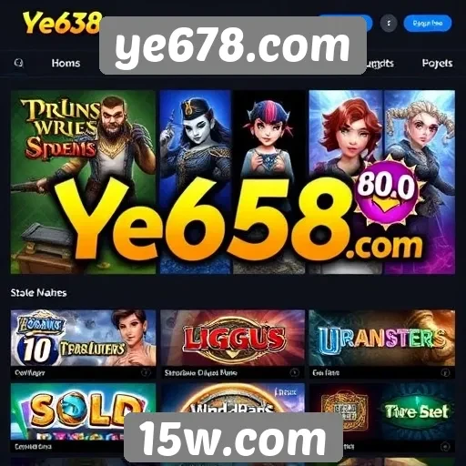 Variedade de jogos disponíveis no ye678.com